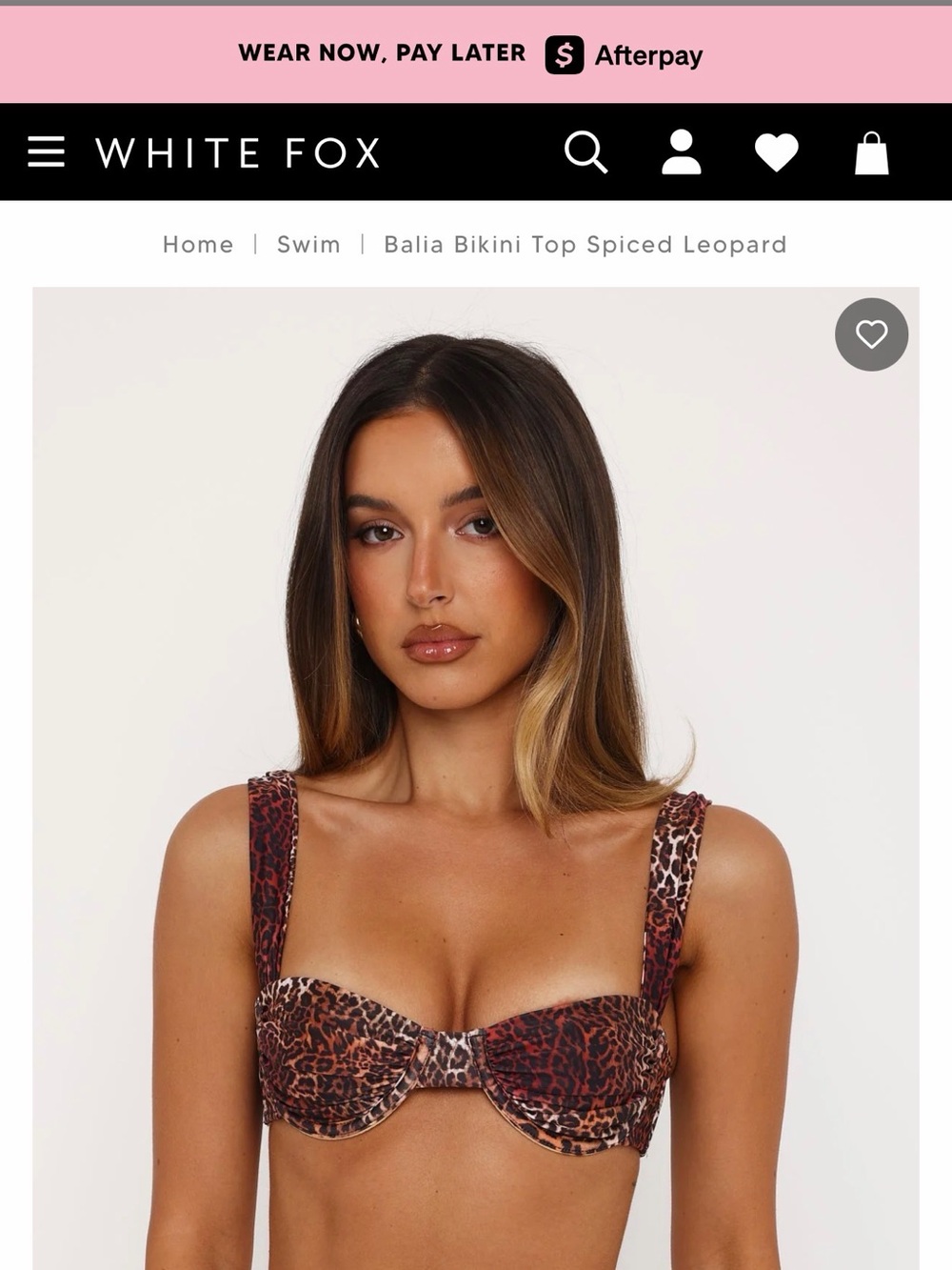 White Fox Boutique Spiced Leopard Bikini Set - Brown and Black